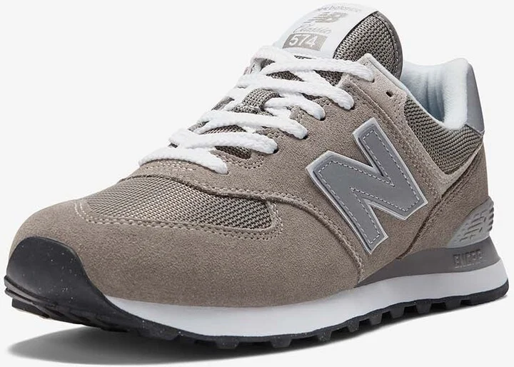 574 Core Low-Top Sneakers in Gray with White - Image 2