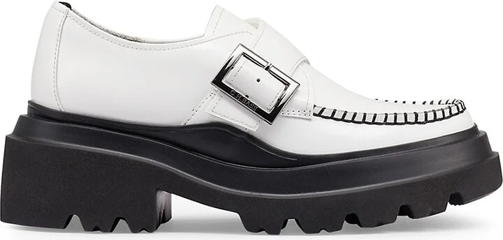 57MM Leather Platform Loafers