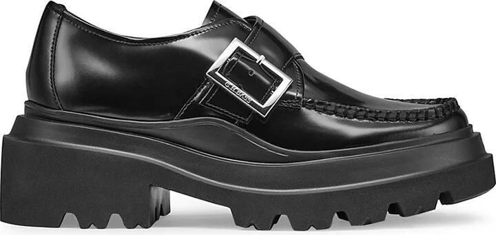 57MM Leather Platform Loafers