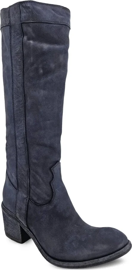 57mm Washed-Effect Leather High Boots - Image 2