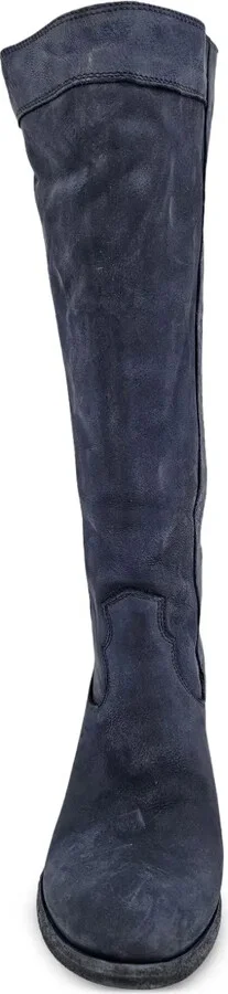 57mm Washed-Effect Leather High Boots - Image 3