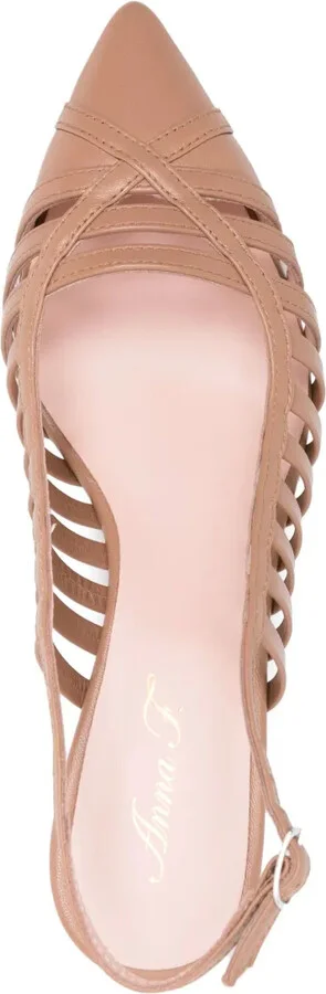 58mm Caged Leather Pumps