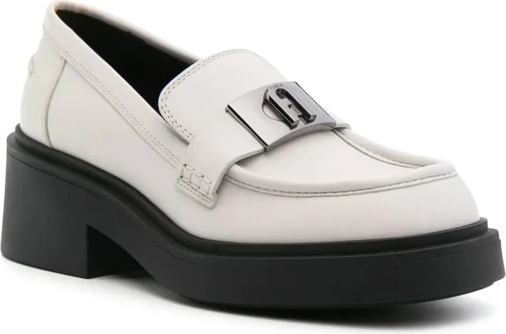 58mm Logo-Plaque Leather Loafers - Image 2