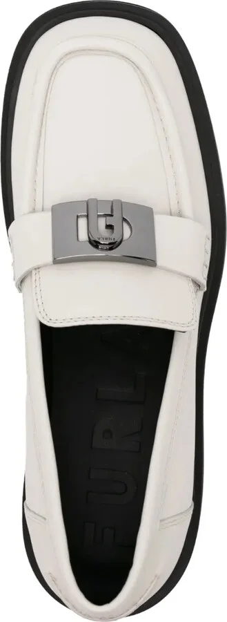 58mm Logo-Plaque Leather Loafers - Image 4