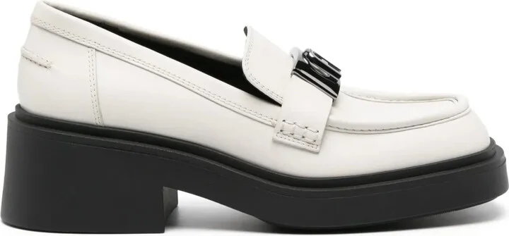 58mm Logo-Plaque Leather Loafers