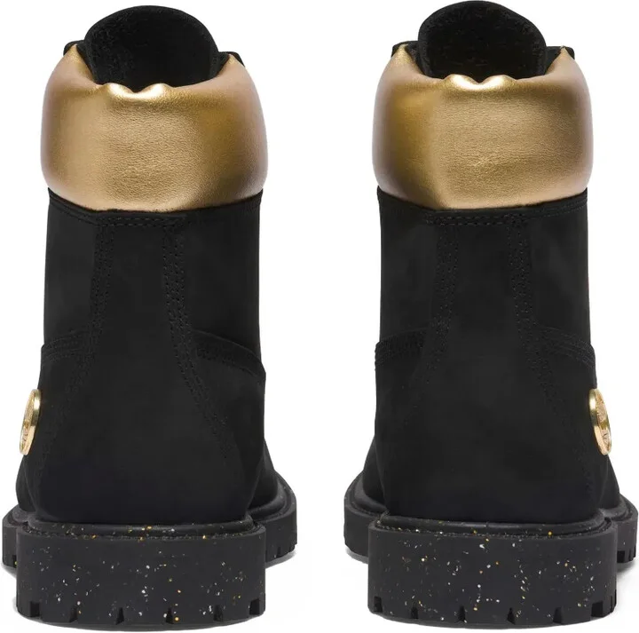 6 Inch Premium "Black Nubuck/Gold" boots - Image 3