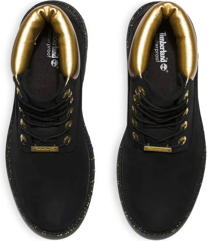 6 Inch Premium "Black Nubuck/Gold" boots - Image 4