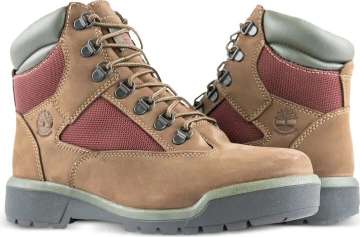 6-Inch Waterproof Field "Brown/Maroon Nubuck" boots - Image 2