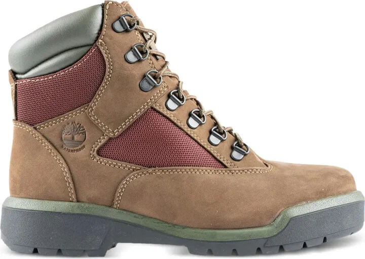6-Inch Waterproof Field "Brown/Maroon Nubuck" boots