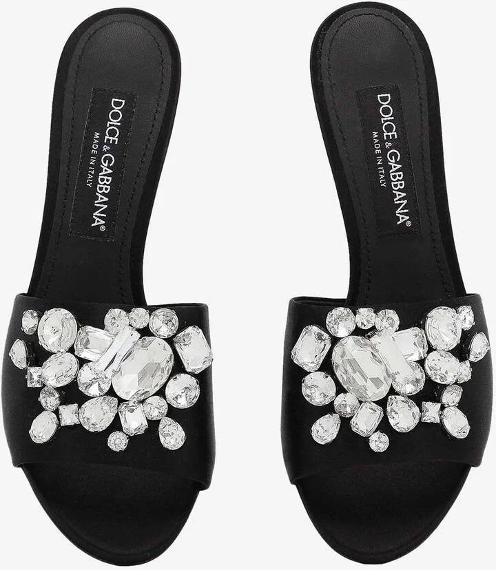 60 Crystal-Embellished Satin Mules - Image 2