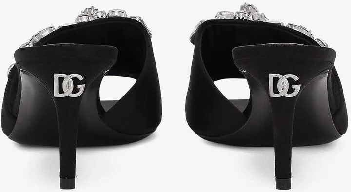 60 Crystal-Embellished Satin Mules - Image 3