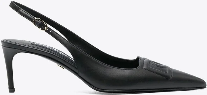 60 DG Logo Slingback Pumps in Calf Leather