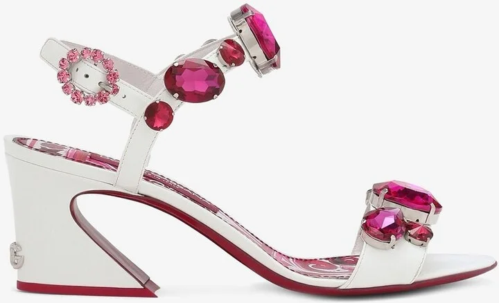 60 Embellished Sandals in Patent Leather