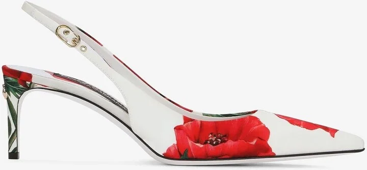 60 Floral Slingback Pumps