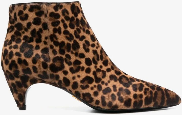 60 Leopard Print Ankle Boots