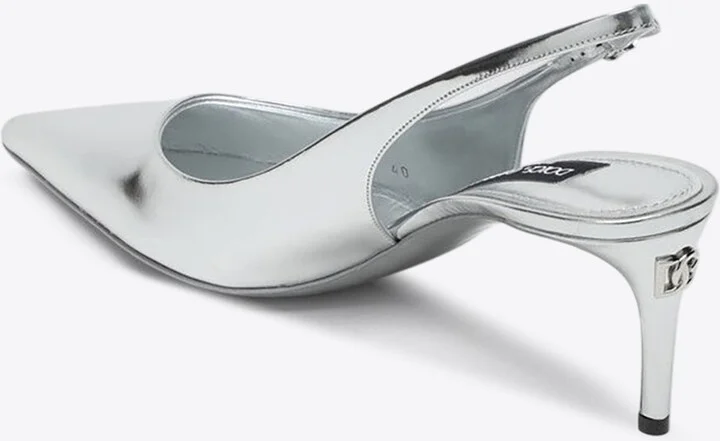 60 Mirrored Calfskin Slingback Pumps - Image 2