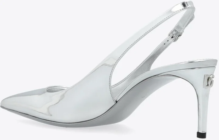 60 Mirrored Leather Slingback Pumps - Image 2