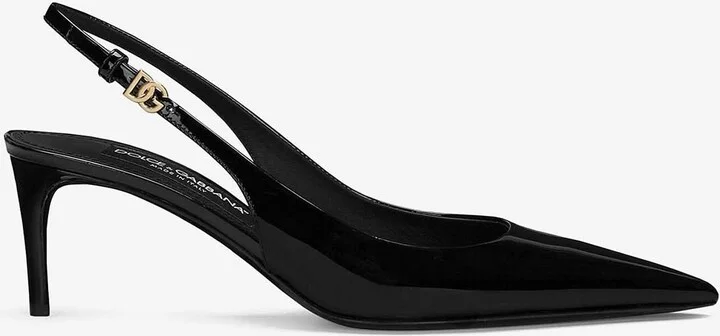 60 Patent Leather Slingback Pumps
