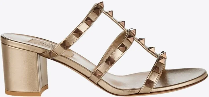 60 Rockstud Leather Mules
