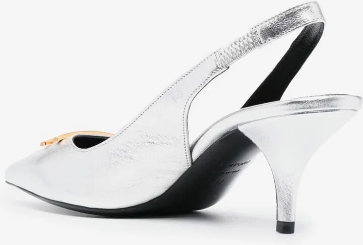 60 TF Slingback Pumps in Metallic Leather - Image 2