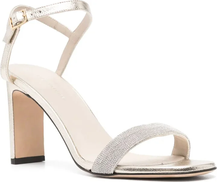 60mm Bead-Embellished Leather Sandals - Image 2