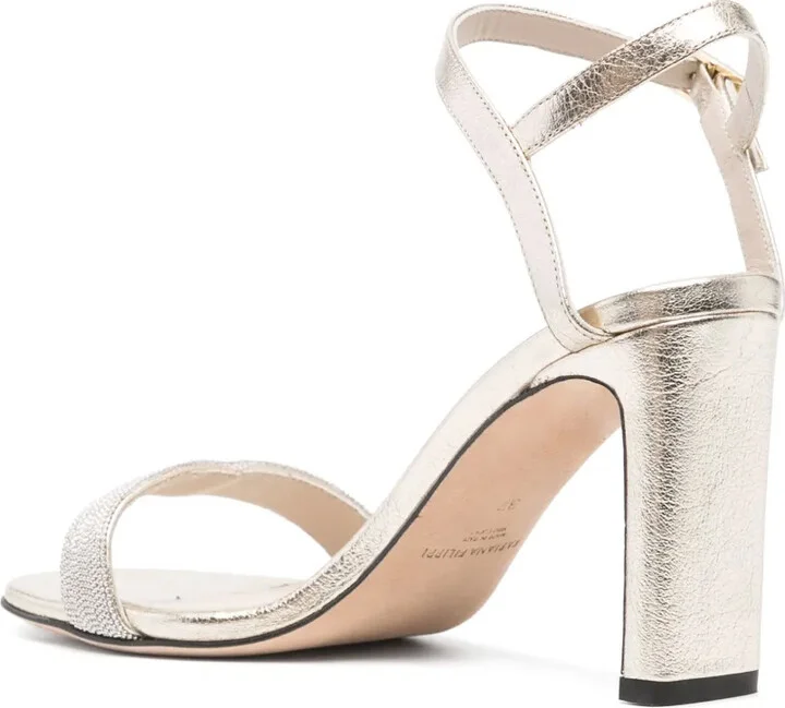60mm Bead-Embellished Leather Sandals - Image 3