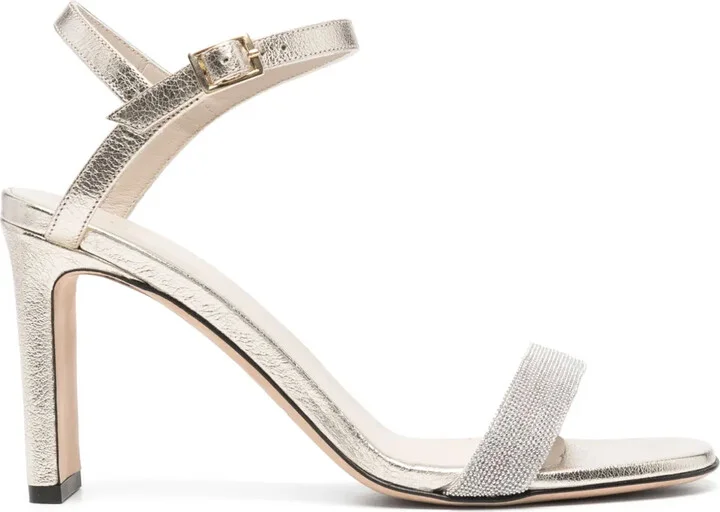 60mm Bead-Embellished Leather Sandals