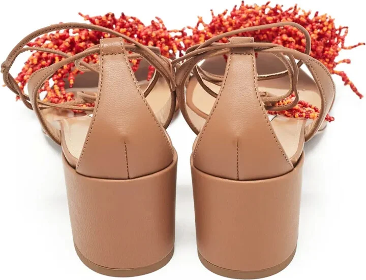 60mm Beaded Block-Heel Sandals - Image 3