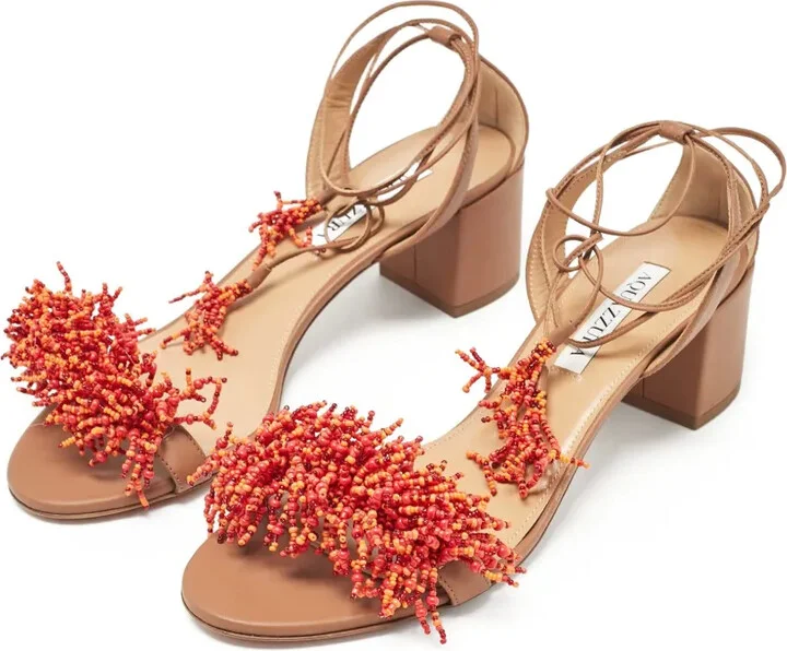 60mm Beaded Block-Heel Sandals - Image 4