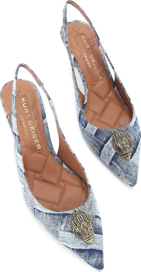 60mm Belgravia denim pumps - Image 4