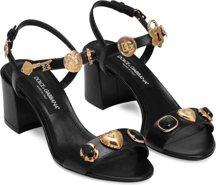 60mm Block-Heel Embellished Sandals - Image 2