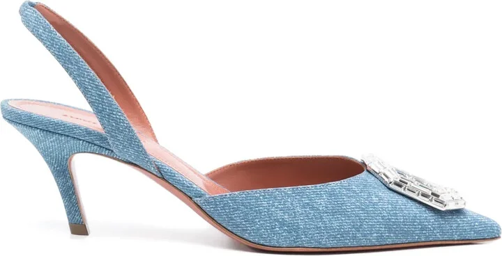 60mm Camelia gem-embellished pumps
