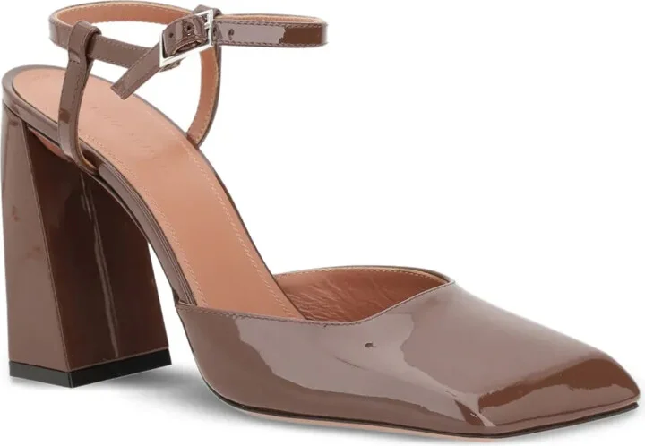 60mm Camelia patent-leather ankle-strap pumps - Image 2