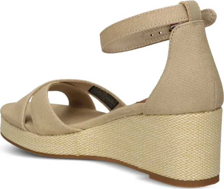60mm Canvas Cross-Strap Wedge Espadrilles - Image 3
