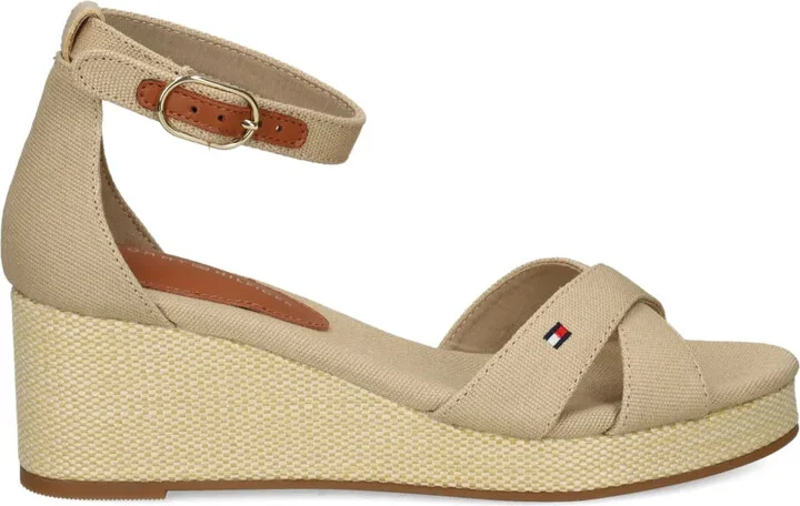 60mm Canvas Cross-Strap Wedge Espadrilles