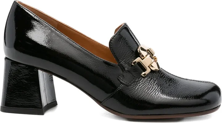 60mm Chain-Link Block-Heel Pumps