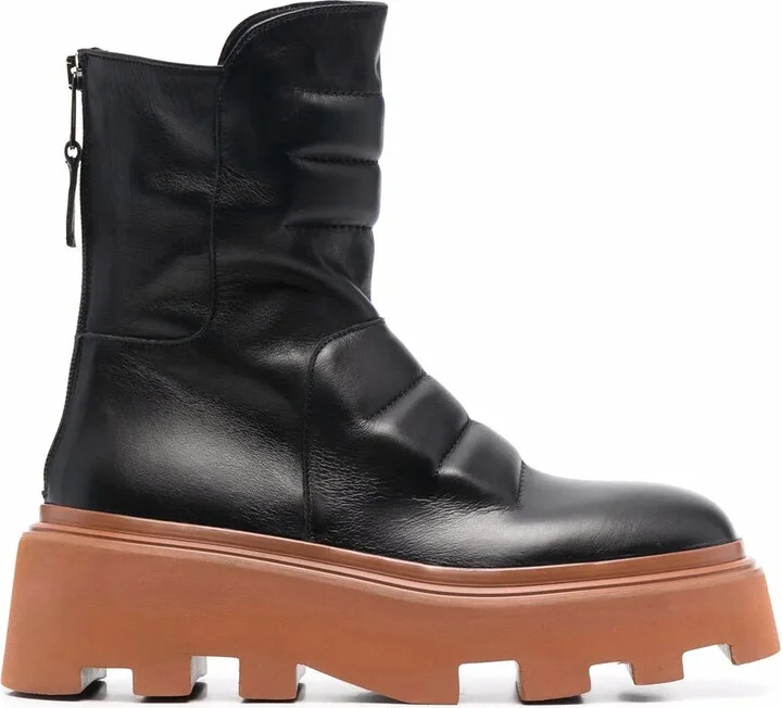 60mm Chunky-Sole Leather Boots