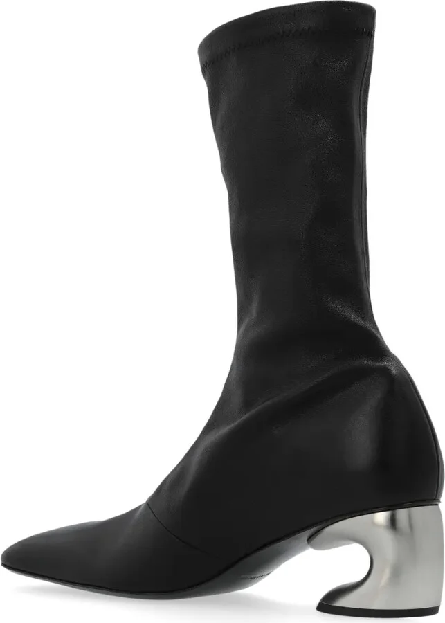 60mm Contrast-Heel Ankle Boots - Image 5
