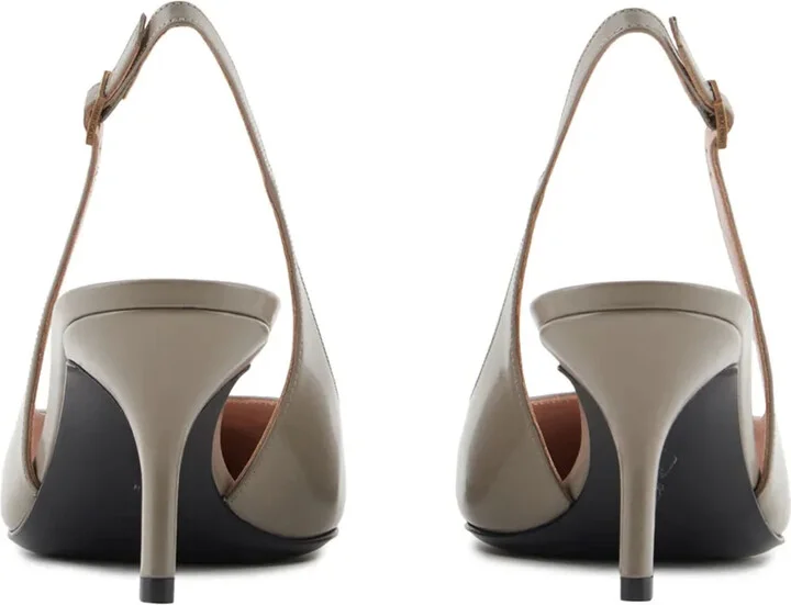 60mm Contrasting-Toecap Leather Pumps - Image 3