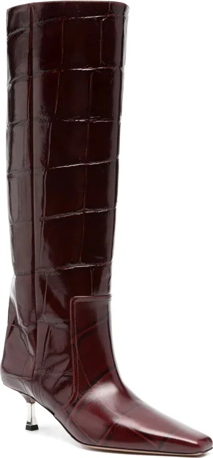 60mm Crocodile-Effect Boots - Image 2