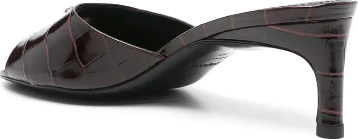 60mm Crocodile-Embossed Sandals - Image 3