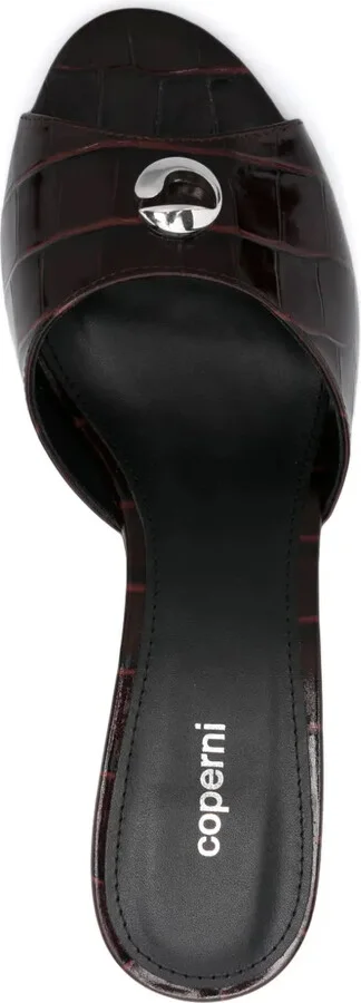 60mm Crocodile-Embossed Sandals - Image 4