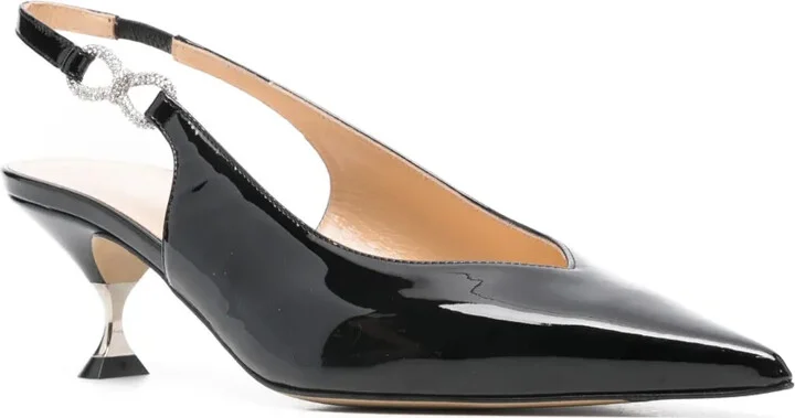 60mm Crystal-Bow Slingback Pumps - Image 2