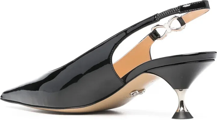 60mm Crystal-Bow Slingback Pumps - Image 3