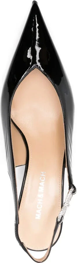 60mm Crystal-Bow Slingback Pumps - Image 4