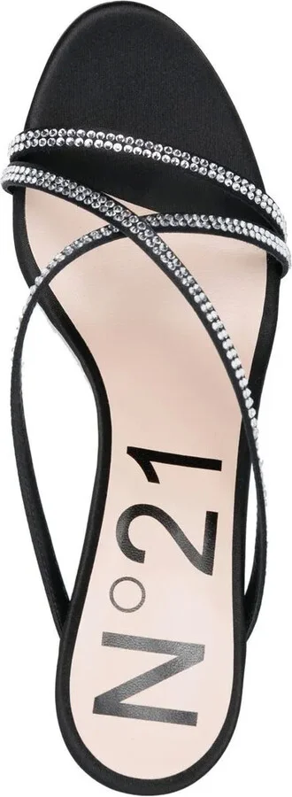 60mm Crystal-Embellished Crossover-Strap Mules - Image 4