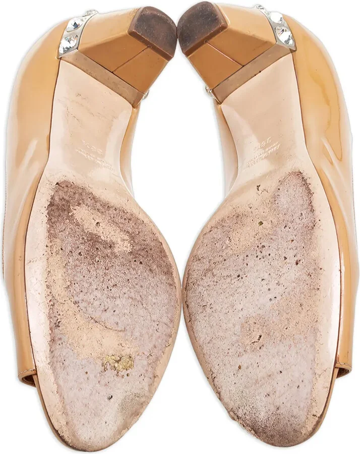60mm Crystal-Embellished Leather Pumps - Image 3
