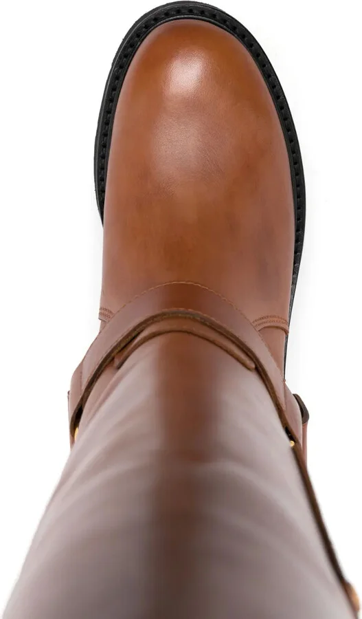 60mm Debossed-Logo Leather Boots - Image 4