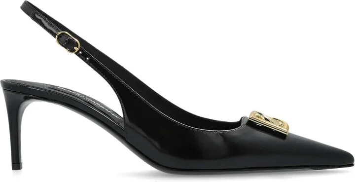 60mm DG-logo slingback pumps