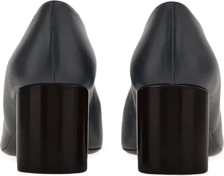 60mm Double-bow leather pumps - Image 3